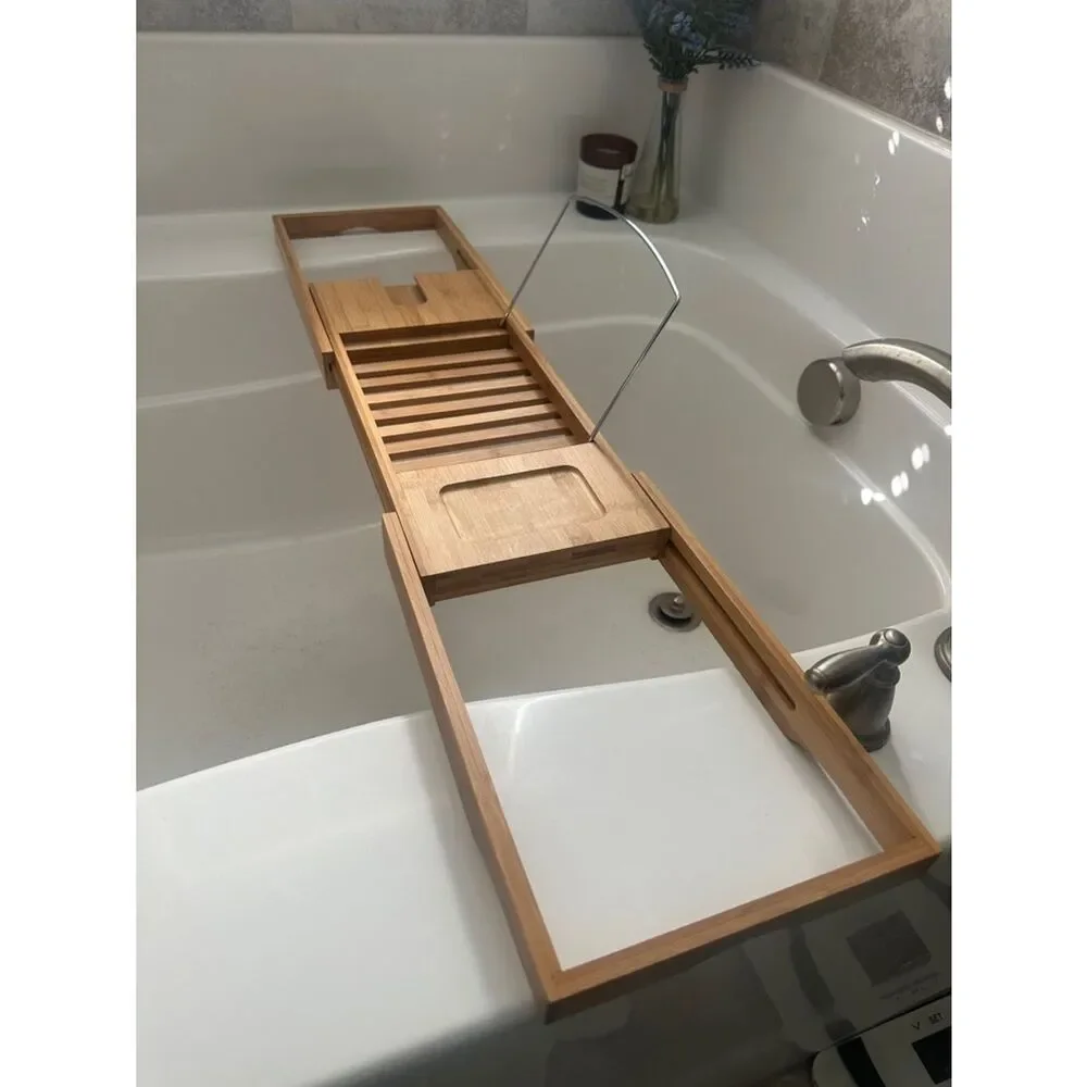 Bamboo Bathtub Tray Caddy